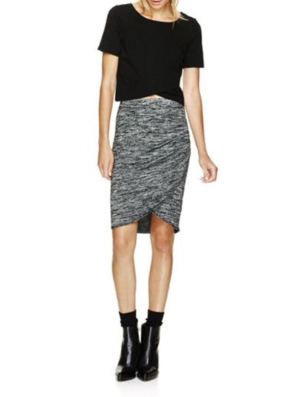 Wilfred Free Aritzia Tyra Skirt Gray Marled Size Large
